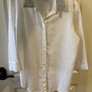 Chico’s Blouse W/Bling Large - Chico’s Size 2 NWOT